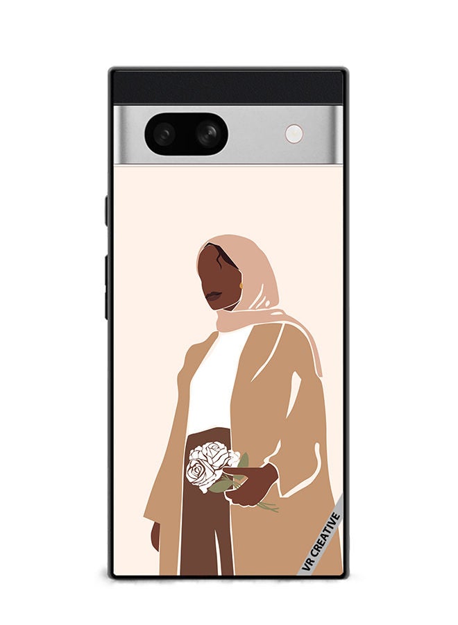 VR CREATIVE Protective Case Cover For Google Pixel 7a Woman In Hijab Design Multicolour - Image 1
