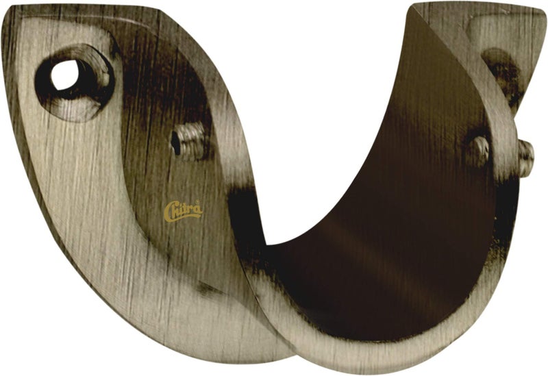 Chitra Zinc Duck Wall to Wall Concealed Bracket for 1 Inch Dia Curtain Rod (Antique Brass) - Pack of 12 - Image 2