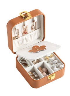 Portable Small Storage Jewellery Box Brown