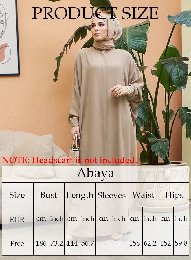 DUNISO Women's Chiffon Abaya Muslim Prayer Clothes Islamic Maxi Kaftan  Elegant Loose Cardigan Islamic Kaftan - Image 2