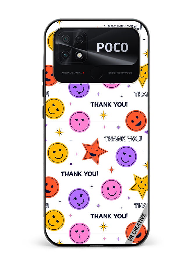 VR CREATIVE Protective Case Cover For Xiaomi Poco C40 Thank You Seamless Design Multicolour - Image 1