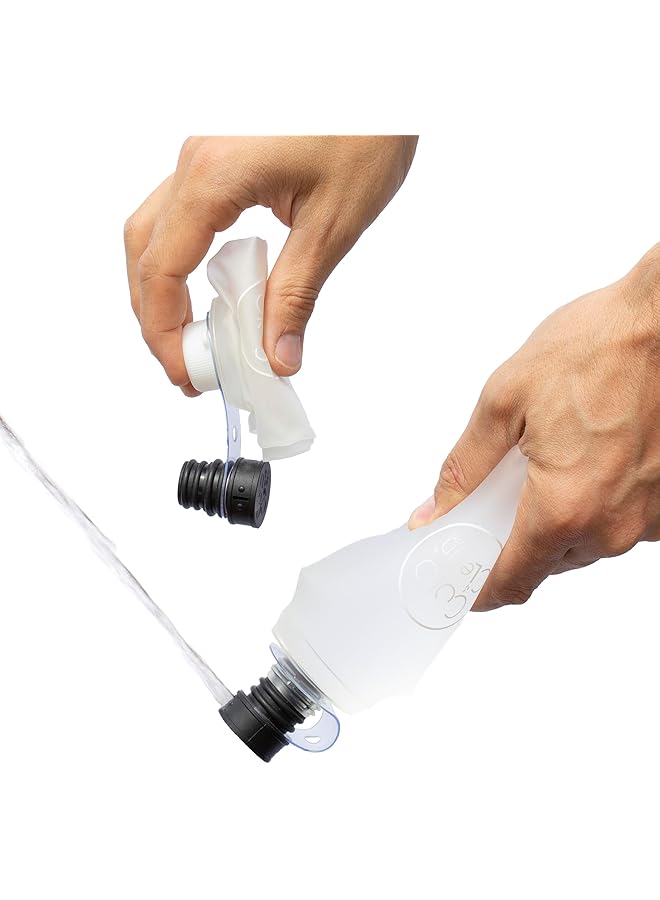 The Bros Portable Bidet with Flexible Bottle (500ml, 16.9 fl oz) - Ideal for Travel, Hiking, Toilet or Camping. Ultralight (34g, 1.2 oz). Includes (Black), Flexible Bottle, and Hanger - Image 1