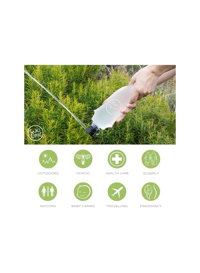 The Bros Portable Bidet with Flexible Bottle (500ml, 16.9 fl oz) - Ideal for Travel, Hiking, Toilet or Camping. Ultralight (34g, 1.2 oz). Includes (Black), Flexible Bottle, and Hanger - Image 2