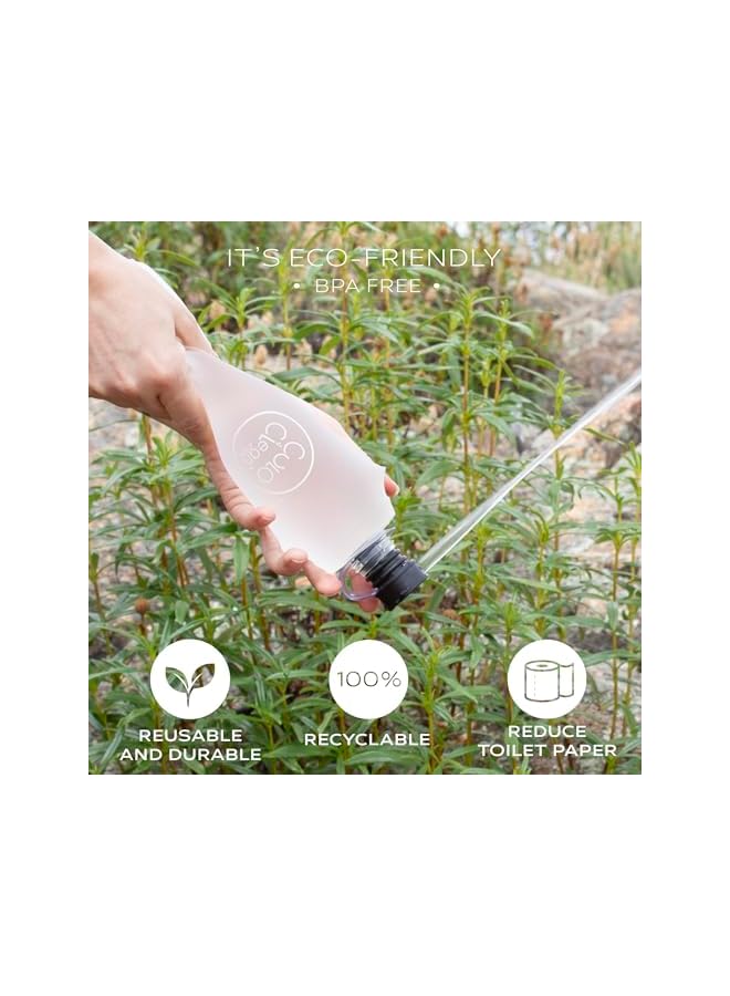 The Bros Portable Bidet with Flexible Bottle (500ml, 16.9 fl oz) - Ideal for Travel, Hiking, Toilet or Camping. Ultralight (34g, 1.2 oz). Includes (Black), Flexible Bottle, and Hanger - Image 5