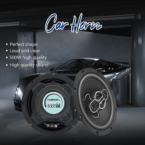 TUMAN Pro 6.5'' Car Speakers, 500 Watt Max 4-Way Coaxial Car Audio Speaker, Professional Car Door Speakers, Sound Stereo and no Distortion, Mylar Tweeter Truck Speakers (1 Pair) - Image 2