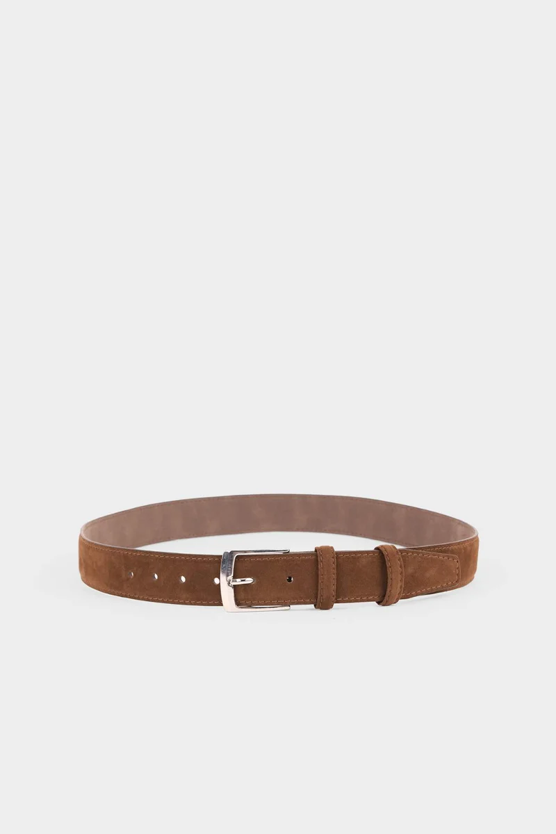 ديفاكتو Man Rectangle Clasp Faux Leather Jean Belt