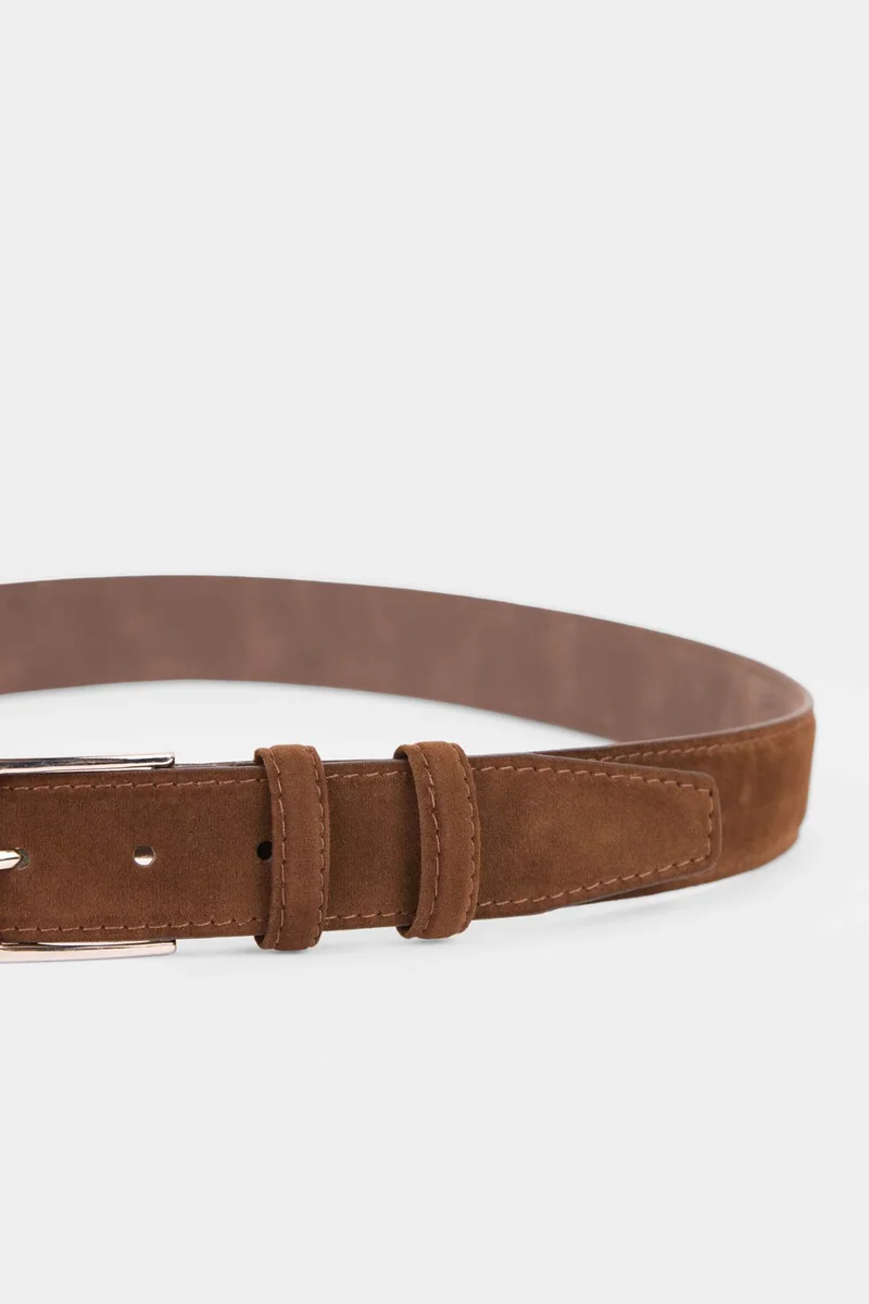 ديفاكتو Man Rectangle Clasp Faux Leather Jean Belt