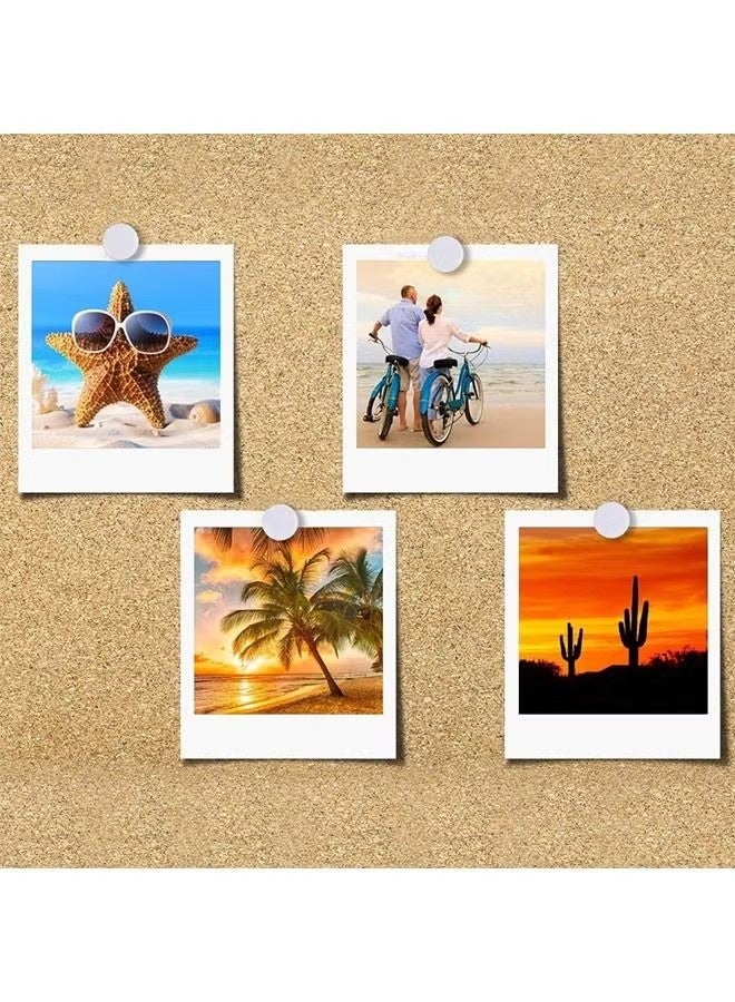 هابي دي دبابيس دفع بلاستيكية زخرفية للمنازل والمدارس والخرائط والمكاتب وجدار الصور ولوحة الفلين (أبيض 100 قطعة) - Image 4