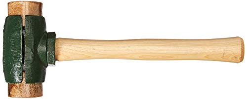 Garland مطرقة غارلاند Mfg 31004 ذات الرأس المنقسم، قطر 2 بوصة، مقبض 14 بوصة، جلد خام - Image 3