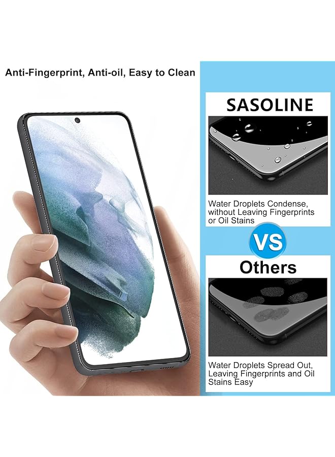 إيروريكس مجموعة من 5 قطع متوافقة مع هاتف Samsung Galaxy S21 Fe، و3 قطع من واقي الشاشة الزجاجي المقوى، و2 قطعة من واقي عدسة الكاميرا مع إطار التثبيت، حافظة شفافة عالية الدقة خالية من الفقاعات، S21 Fe - Image 4