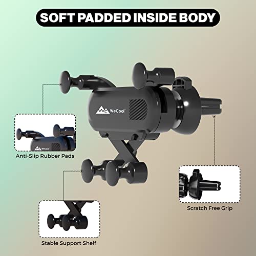 Wecool C2 AC Vent car Mobile Holder for Dashboard, Auto Locking car Phone Holder with Strong Grip Air Vent Mount Compatible with All Smartphones - Image 5