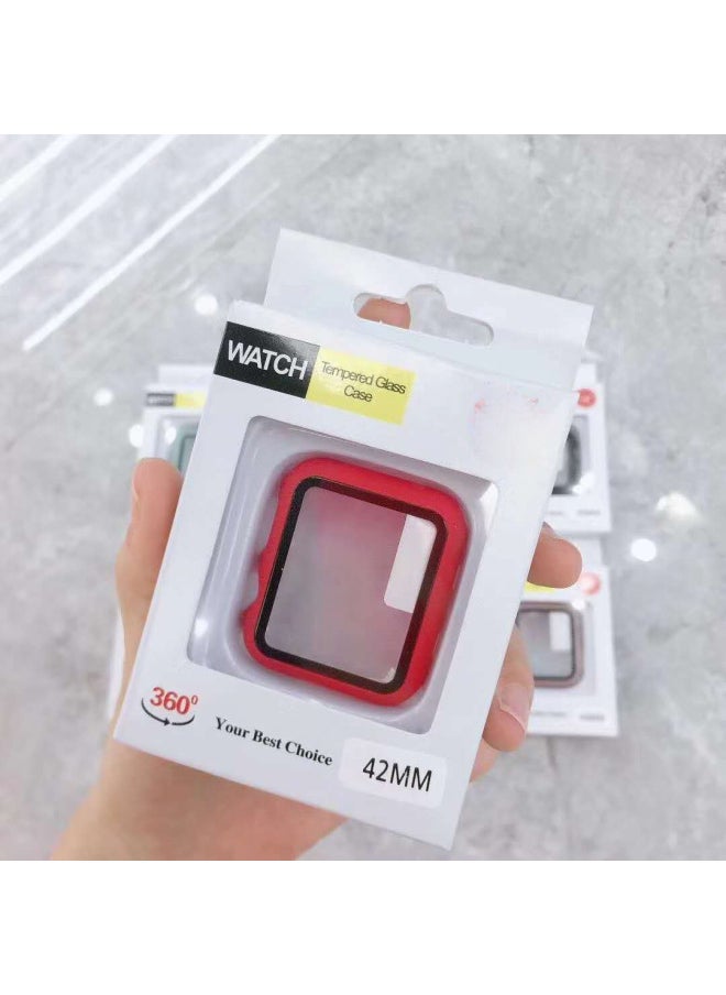 Generic - Applicable To Apple Iwatch8/9/10 Watch Case PC Case Film Integrated Protective Case Ultra3 49mm Protective Case-Color:Transparent-Exterior Dimension:S10 42mm With Packaging - Image 1