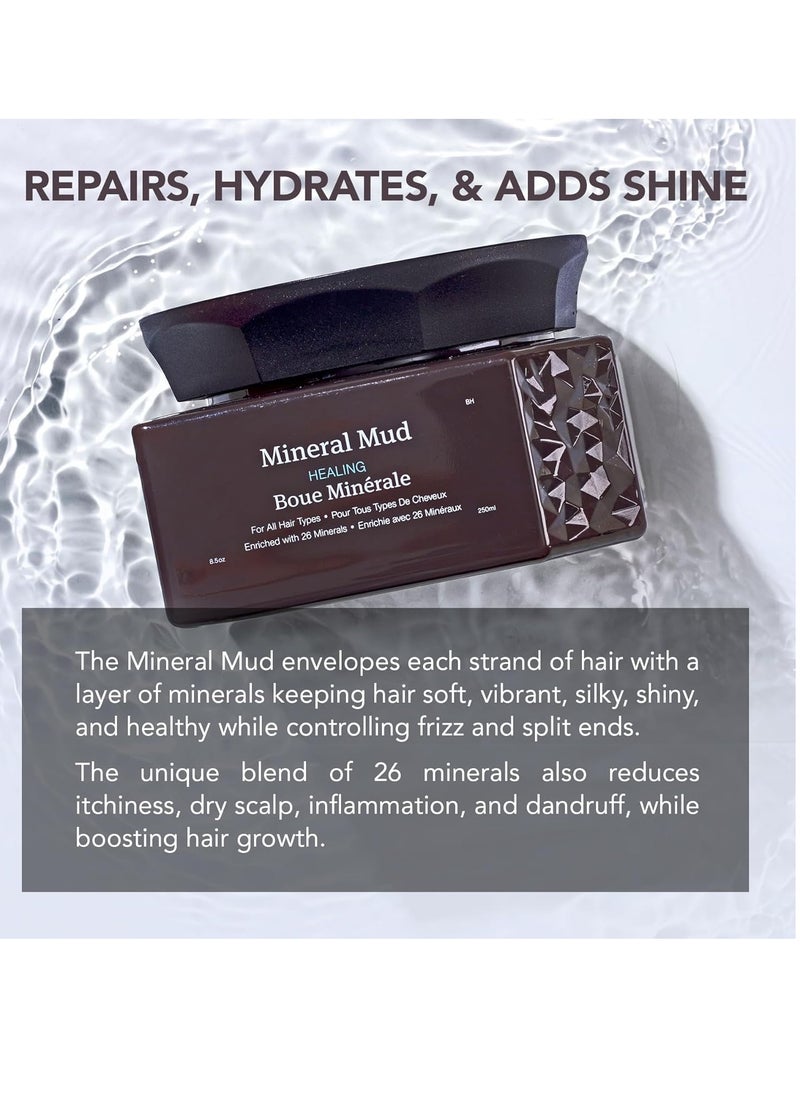 Saphira - Saphira Mineral Mud Hair Mask, Deep Healing Hair Treatment for Dry, Damaged, Bleached, Color-Treated Hair and Scalp, Sulfate-Free, Paraben-Free, Repairs, Hydrates and Adds Shine - Image 1