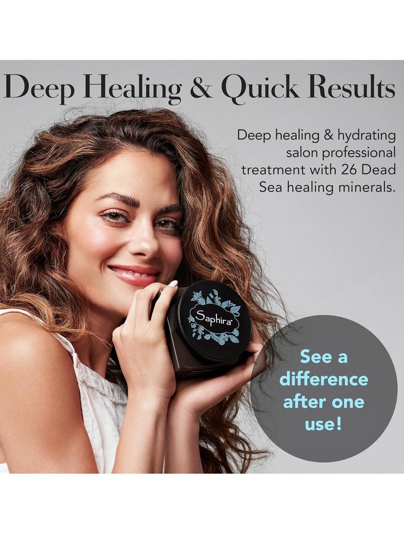 Saphira - Saphira Mineral Mud Hair Mask, Deep Healing Hair Treatment for Dry, Damaged, Bleached, Color-Treated Hair and Scalp, Sulfate-Free, Paraben-Free, Repairs, Hydrates and Adds Shine - Image 1