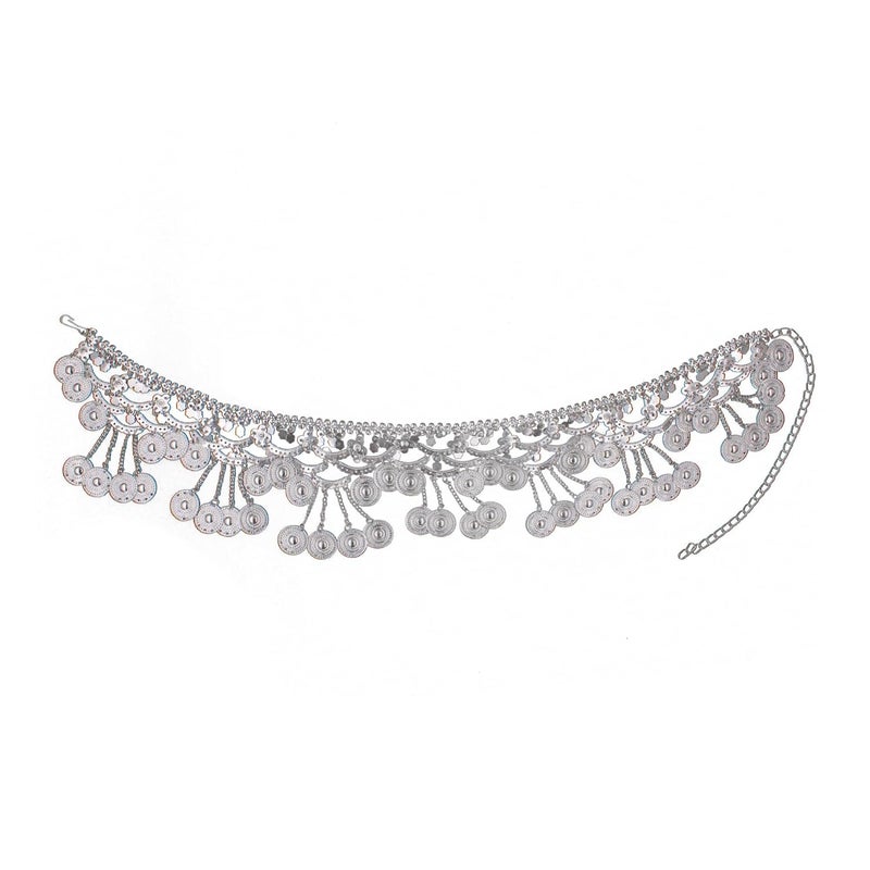 Vritraz Women's Belly Dance Tower Shape Metal Hip Scarf - Image 1