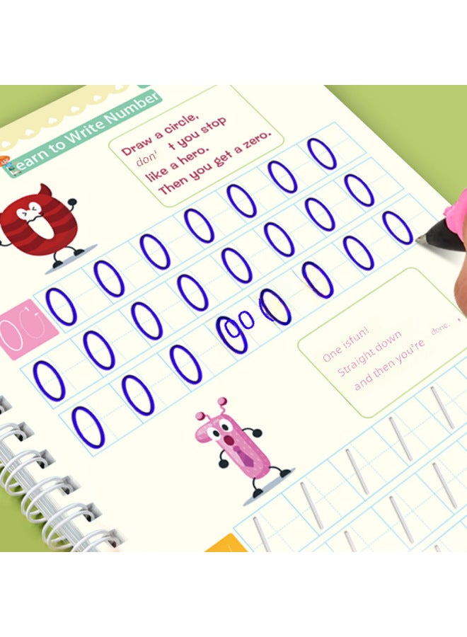 Children's Copybook English Children's Pen Control Training Hard Pen Groove Pinyin Digital Copybook Can Be Fixed - Image 3