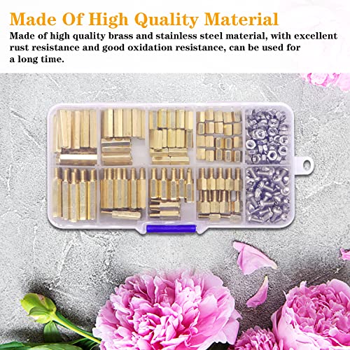 Csdtylh 320Pcs M3 Motherboard Standoffs&Screws&Nuts Kit, Hex Male-Female Brass Spacer Standoffs, Laptop Screws for DIY Computer Build, Electronic Projects, Raspberry Pi, Circuit Board etc. - Image 3