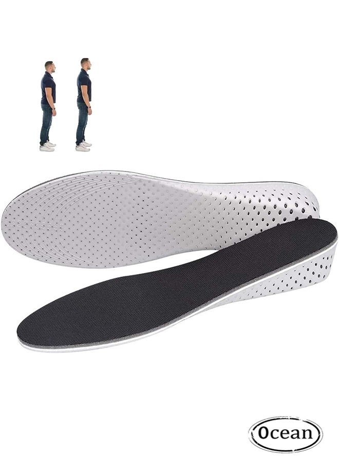 Ocean 1 Pair Height Increase Insoles, Soft Breathable Memory Foam Shoe Inserts Cushion, Unisex Full-Length Invisible Heel Lift Inserts (4cm) - Image 1