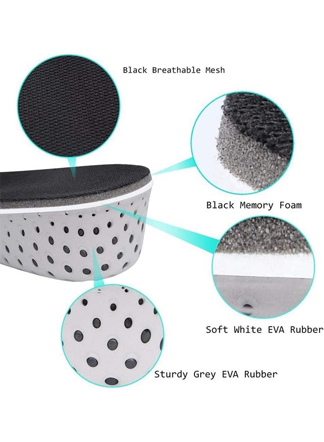 Ocean 1 Pair Height Increase Insoles, Soft Breathable Memory Foam Shoe Inserts Cushion, Unisex Full-Length Invisible Heel Lift Inserts (4cm) - Image 2