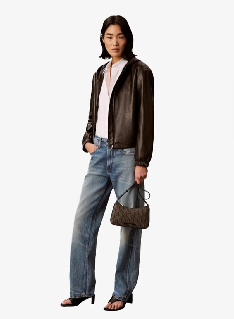 Calvin Klein Emblem Jacquard Convertible Crossbody Bag