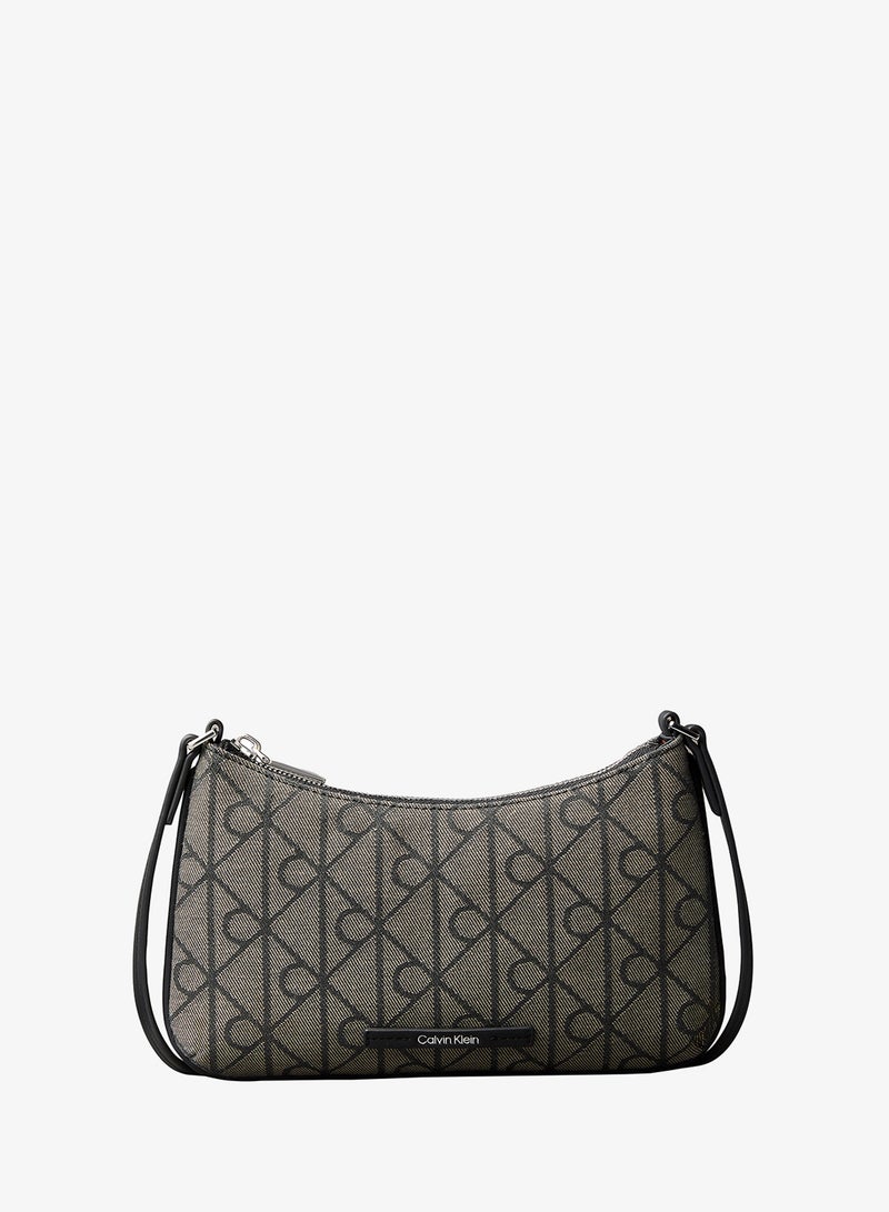 CALVIN KLEIN Emblem Jacquard Convertible Crossbody Bag - Image 1