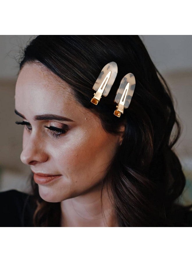 Canitor No Bend Hair Clips - Women'S Resin Flat Tortoise Shell Clips For Hairstyling, Makeup, And Salon (4Pcs) - Image 2
