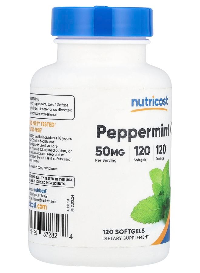 Nutricost Peppermint Oil 50 mg 120 Softgels - Image 2