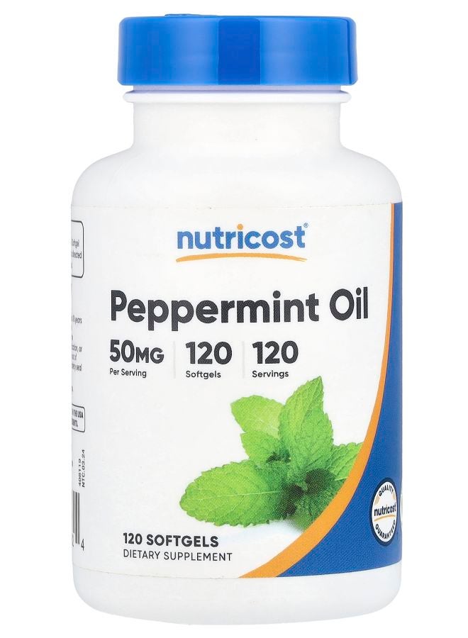 Nutricost Peppermint Oil 50 mg 120 Softgels - Image 1