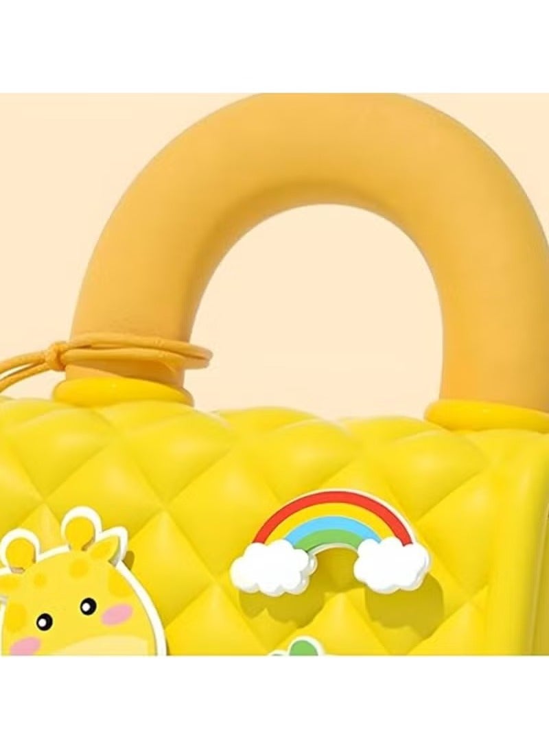 PICOCICI Cartoon Soft Silicone Bag Handbag cross body Purse Sweet Birthday Gift for Children Girls Sling Bag for Women, StylishBag, Side Bag for Girls, yellow  - Image 3