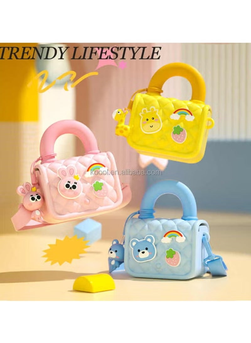 PICOCICI Cartoon Soft Silicone Bag Handbag cross body Purse Sweet Birthday Gift for Children Girls Sling Bag for Women, StylishBag, Side Bag for Girls, yellow  - Image 5