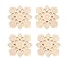 MUXSAM Wooden Carved Appliques Onlays, 4-Pack Unpainted Square Flower Carvings Decals for Cabinet Dresser Cupboard - Image 2