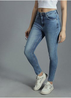 HIGH STAR Skinny Fit High Rise Faded Stretchable Jeans by Styli  - Image 5