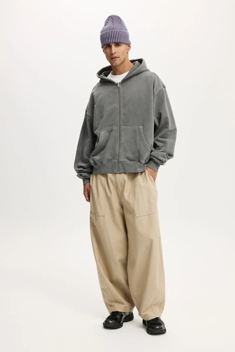 كوتون اون Cropped Zip Up Hoodie