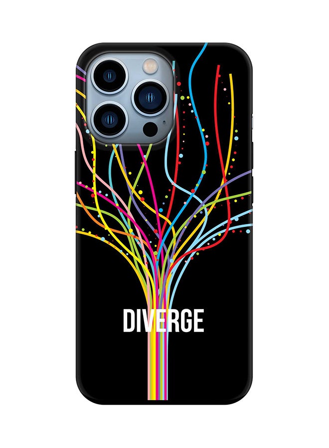 Stylizedd Tough Pro Case for iPhone 15 Pro Dual Layer Hybrid PC TPU Customized Mobile Cover Matte Finish Phone Case - Diverge (Black) - Image 1