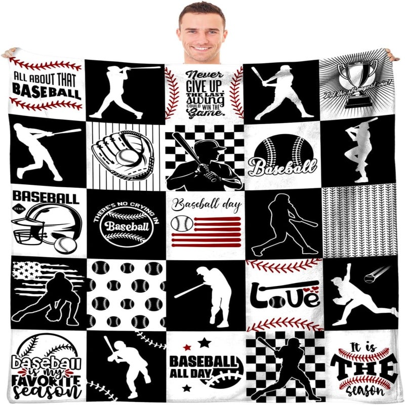Sports-themed suede casual blanket, flannel sports blanket, men's velvet blanket for sofas, beds, home decor (40 "x50", 100x130cm) - Image 2