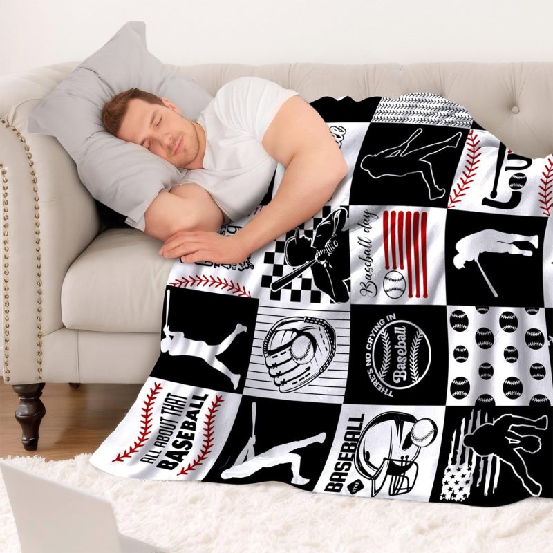 Sports-themed suede casual blanket, flannel sports blanket, men's velvet blanket for sofas, beds, home decor (40 "x50", 100x130cm) - Image 3