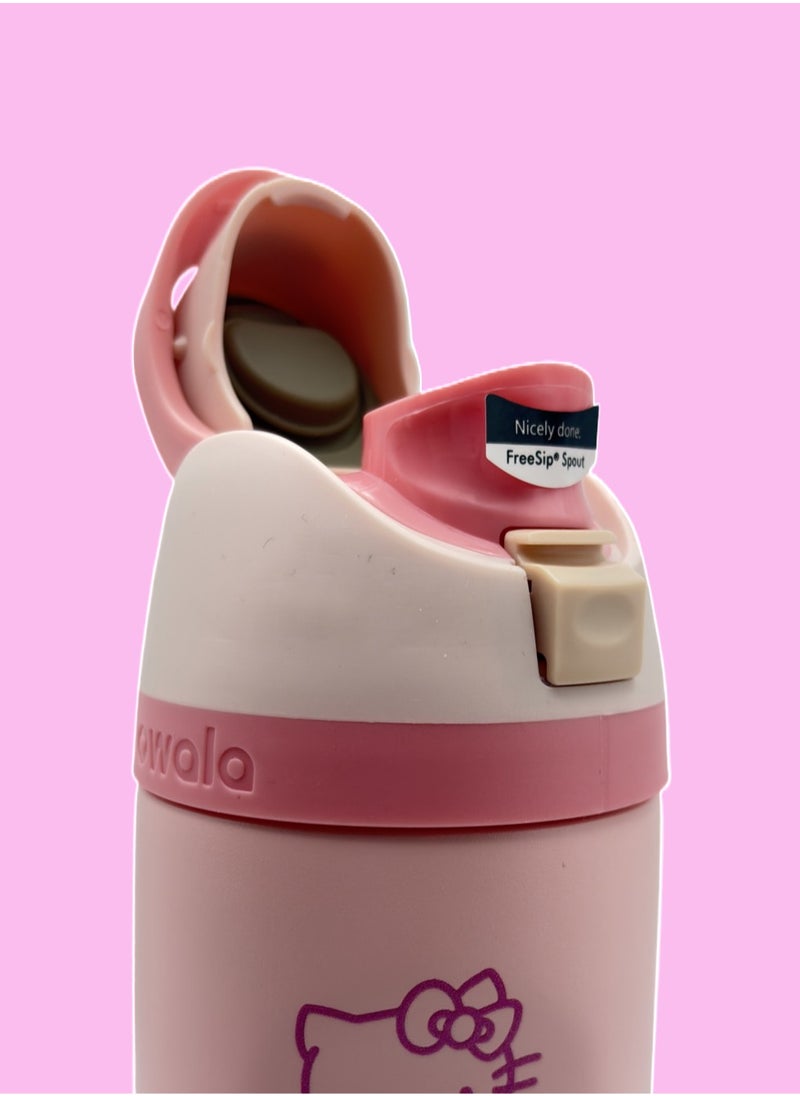 Owala - 24Oz. Owala FreeSip Stainless Steel Water Bottle Pink cat - Image 1