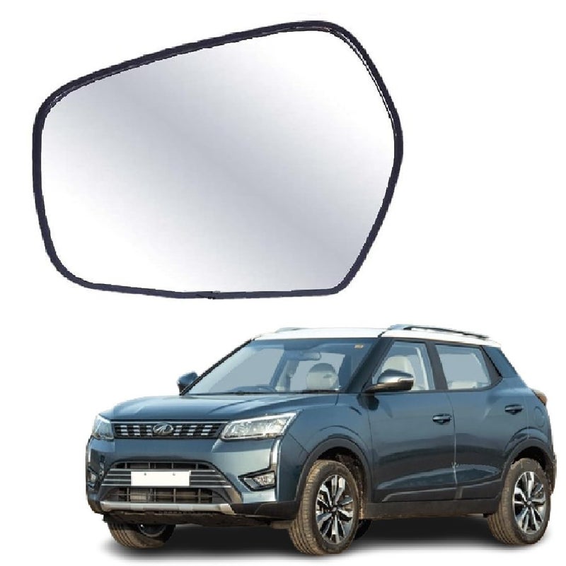 STYCARO - ORVM Side View Mirror Glass/Sub Mirror Plate compatible with Mahindra XUV 300, XUV 400 EV 2019-2025 Year Model (LEFT PASSENGER SIDE) - Image 1
