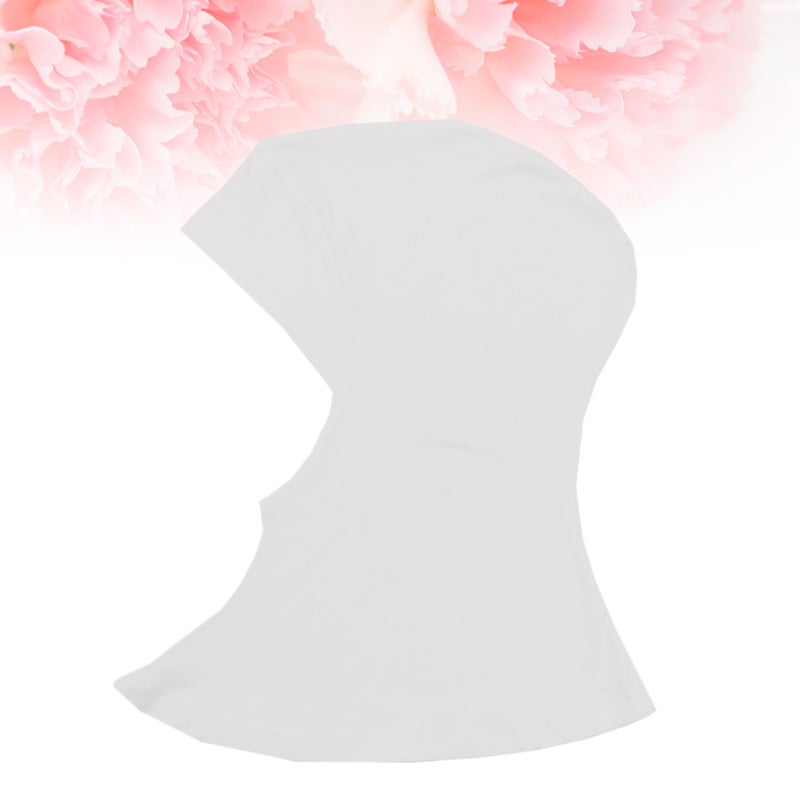 👕 غطاء رقبة حجاب إسلامي نسائي قابل للتعديل كامل التغطية أبيض 24x24 سم - Image 4