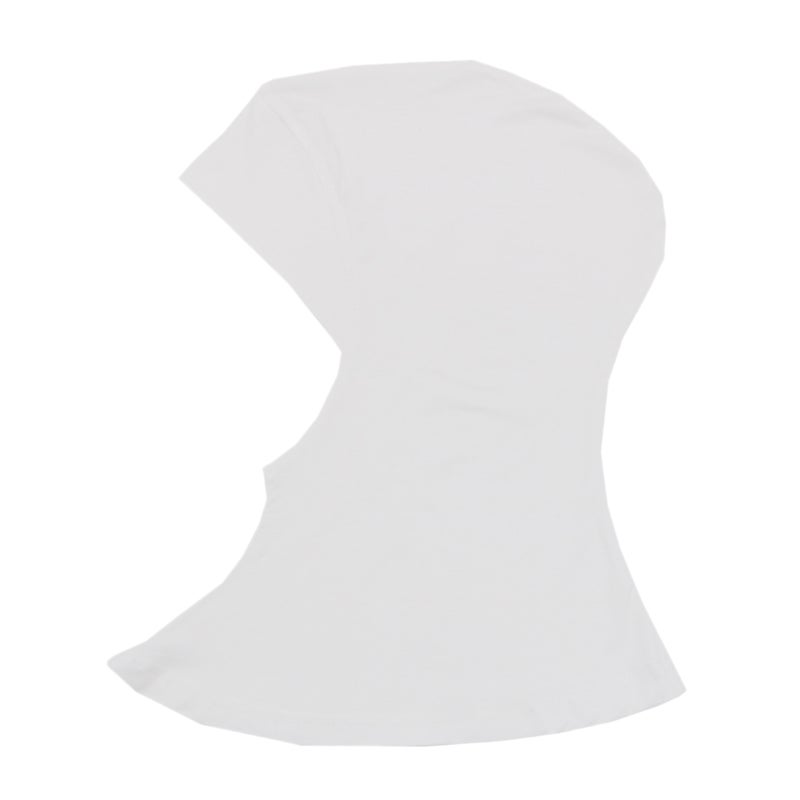 👕 غطاء رقبة حجاب إسلامي نسائي قابل للتعديل كامل التغطية أبيض 24x24 سم - Image 2