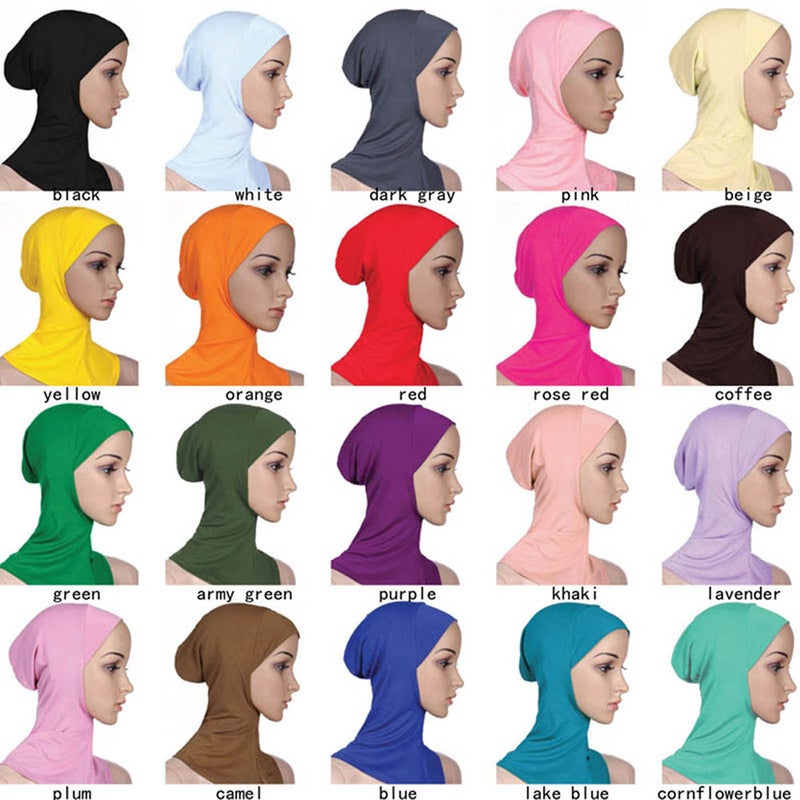👕 غطاء رقبة حجاب إسلامي نسائي قابل للتعديل كامل التغطية أبيض 24x24 سم - Image 3