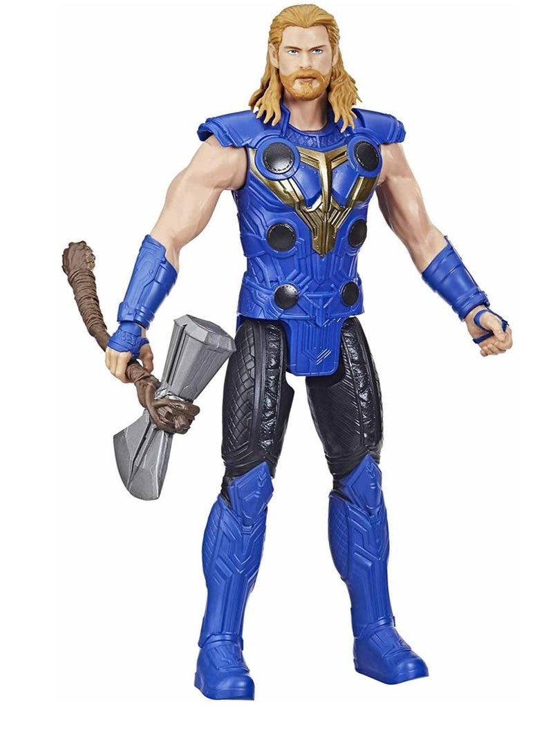 MARVEL Avengers Titan Hero Series Thor Toy, 12-Inch-Scale Thor: Love and Thunder Action Figure with Accessory, Toys for Kids Ages 4 and Up - Image 2