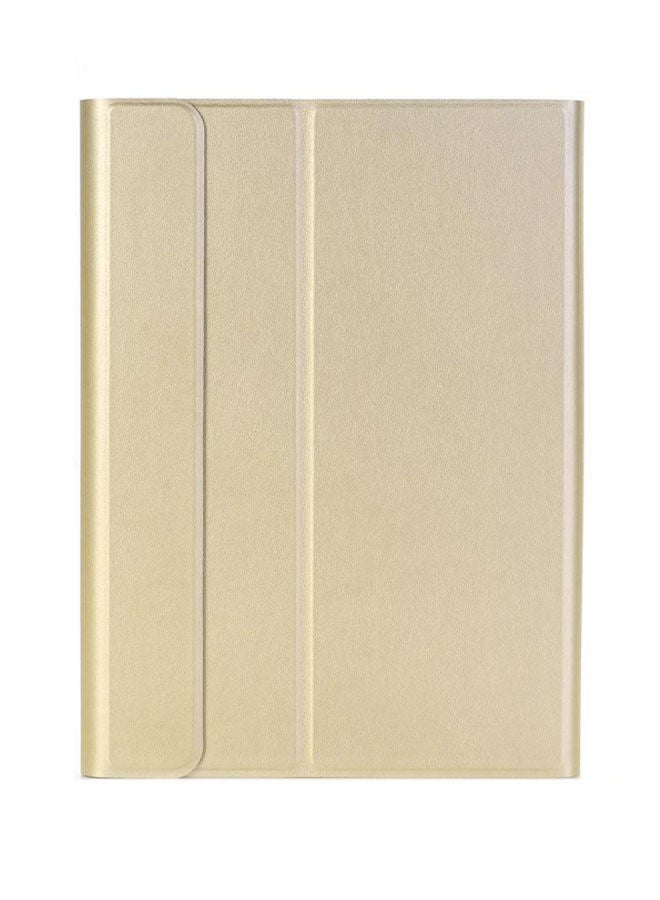 NIBEMINENT Bluetooth Keyboard Case Cover For Apple iPad Pro 10.5-Inch Gold/White - Image 1