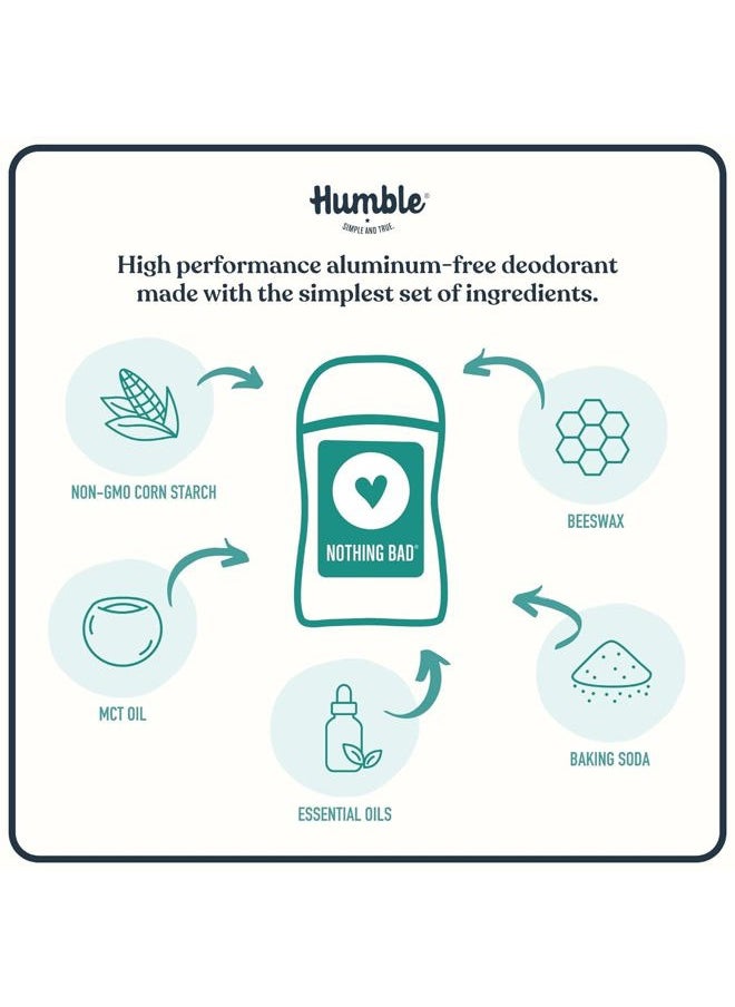 HUMBLE SIMPLE AND TRUE. - HUMBLE BRANDS Original Formula Aluminum-free Deodorant. Long Lasting Odor Control with Baking Soda and Essential Oils, Mountain Lavender, Pack of 1 - Image 1