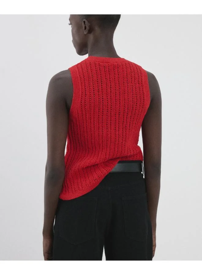 MANGO Openwork knit top