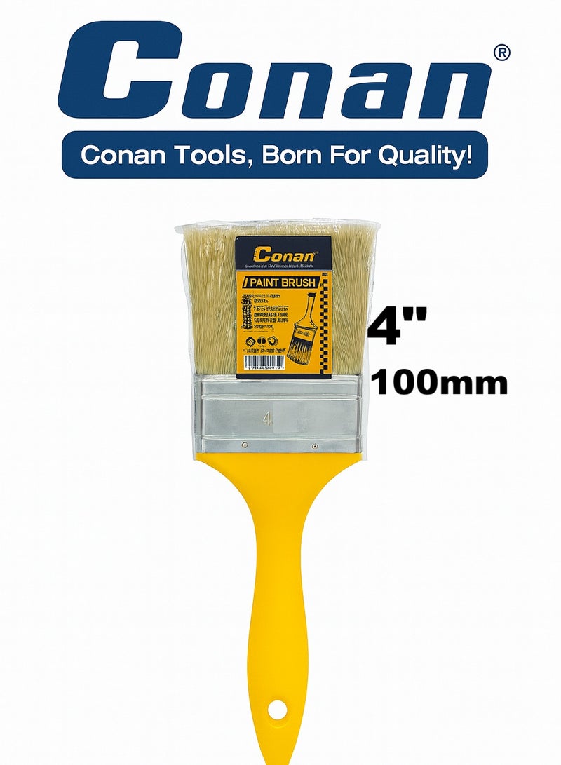Conan 2-Piece Paint Brush Set – 4" (100 mm) + 3" (75 mm) – Comfortable Handles & Durable Metal Ferrules – Models COP0504 & COP0503 - Image 2