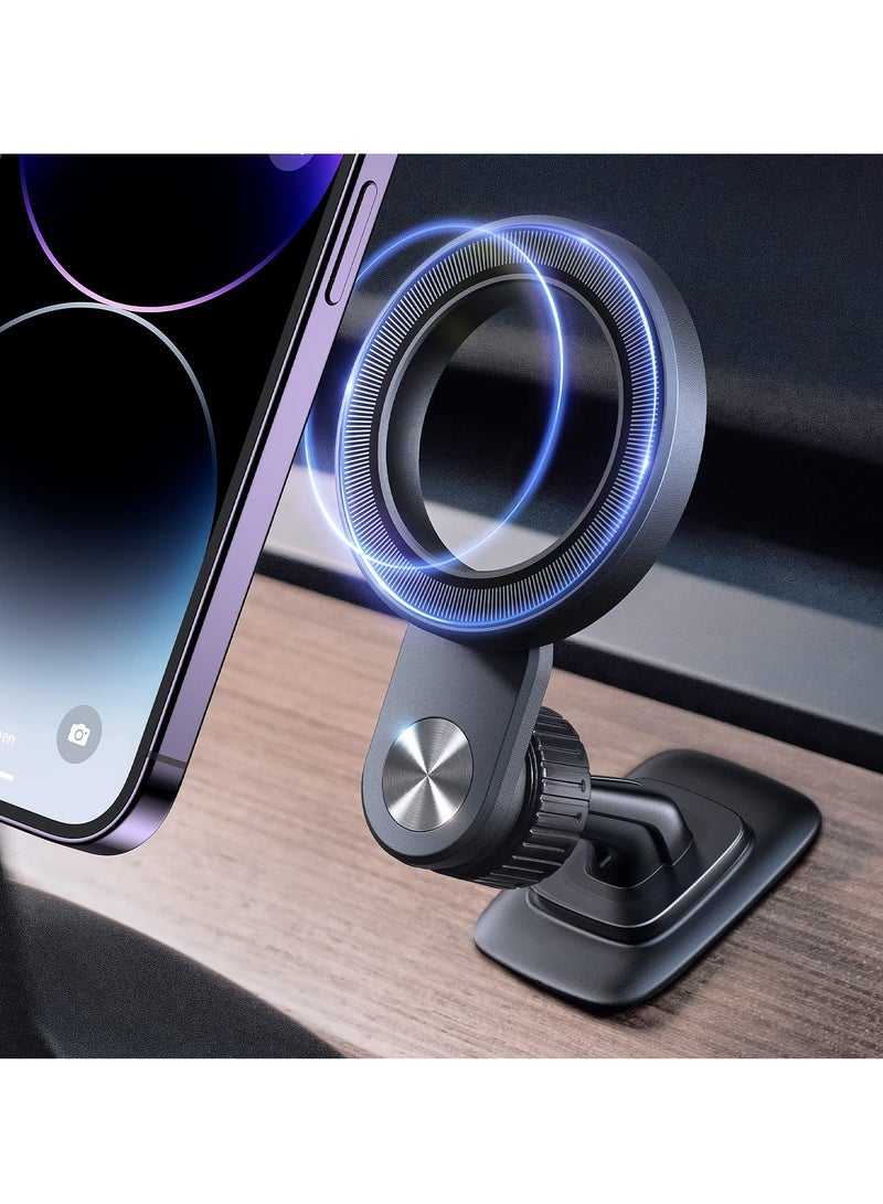 Excefore Car Mount Magnetic Phone Holder for Car Dash Mount Phone Holder Fit Curved Surface Flexible Rotation - Image 1