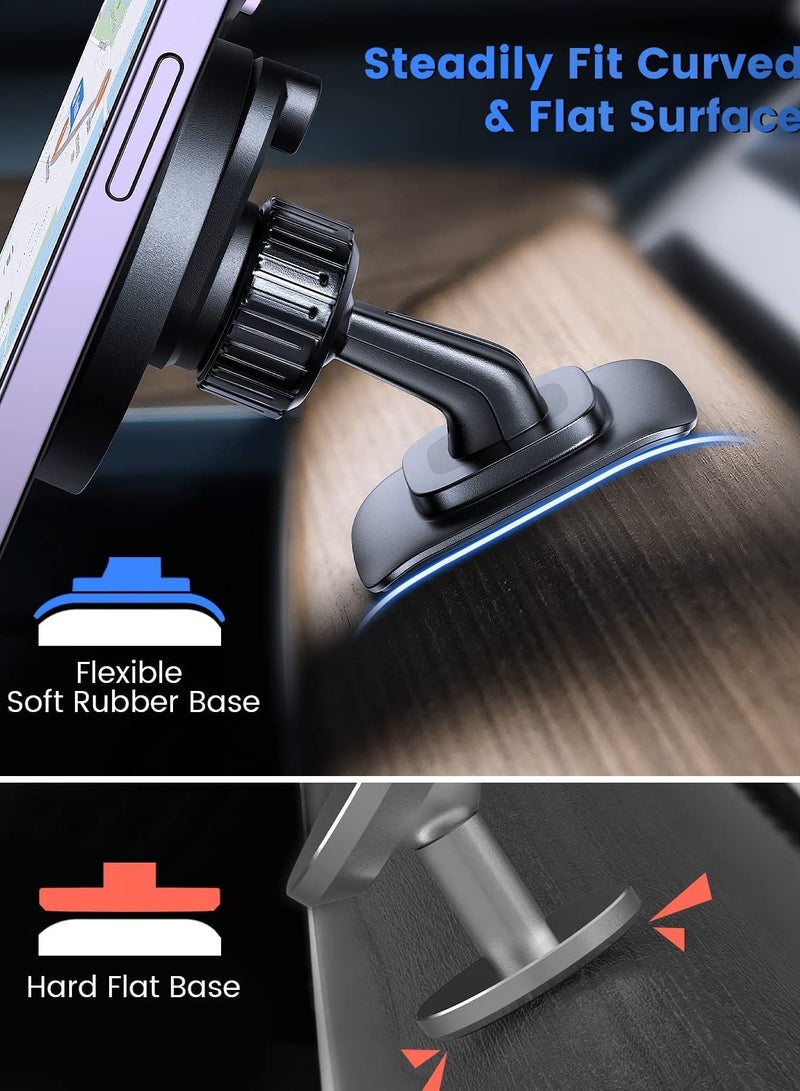 Excefore Car Mount Magnetic Phone Holder for Car Dash Mount Phone Holder Fit Curved Surface Flexible Rotation - Image 4