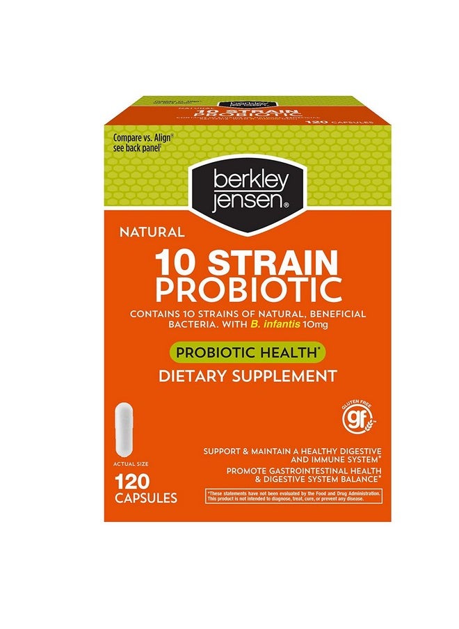 Berkley Jensen - Natural 10Strain Probiotic Dietary Supplementcapsule 120 Ct. - Image 1