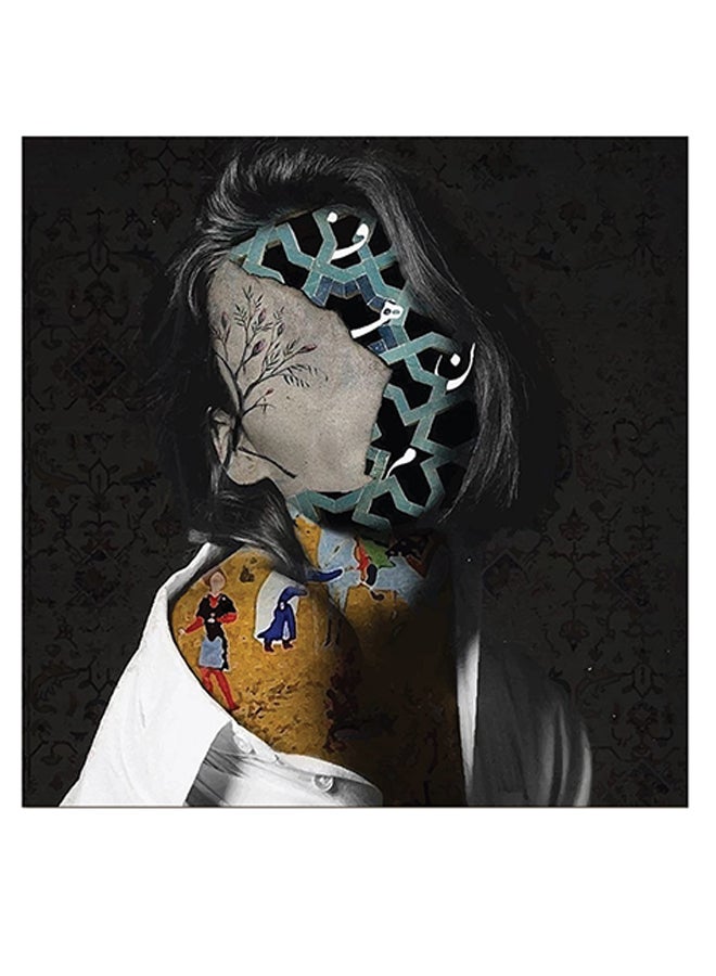 RYN Woman Printed Wall Art Black/Yellow/White 30x30cm - Image 2